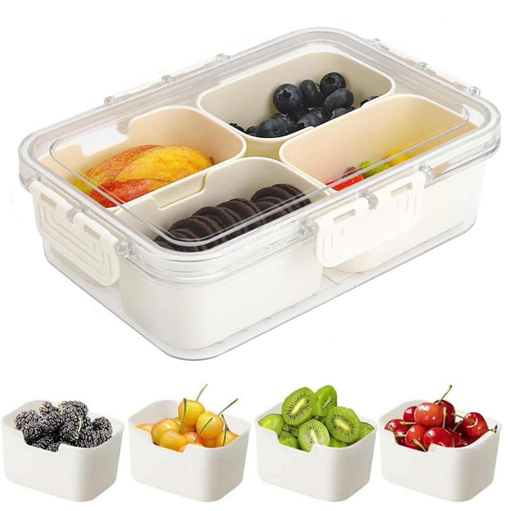 Food Storage Containers With Lids - Portable Food Storage Box, Snack Storage