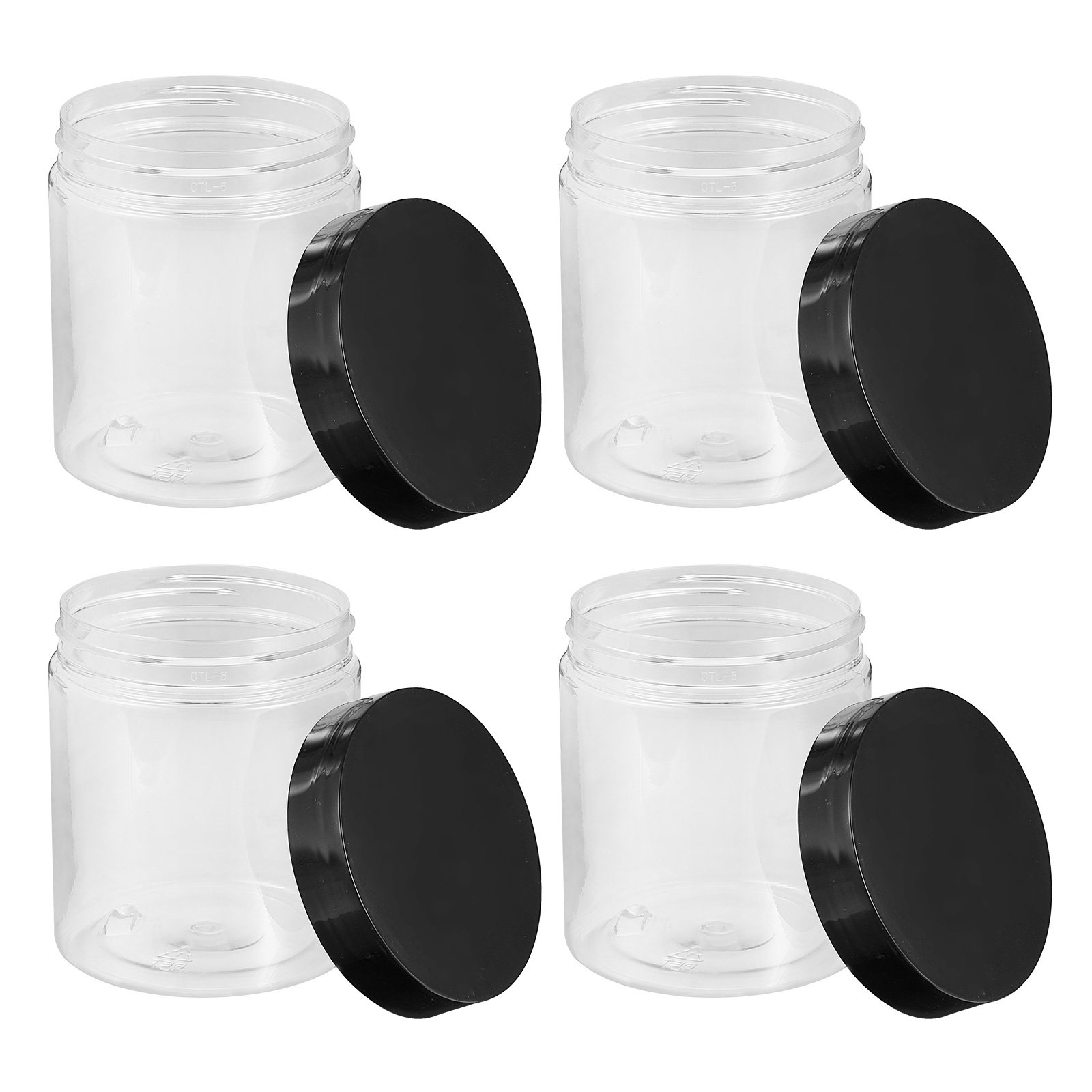 Food Storage Plastic - 12Pcs Clear Plastic Storage Jars Sealed
