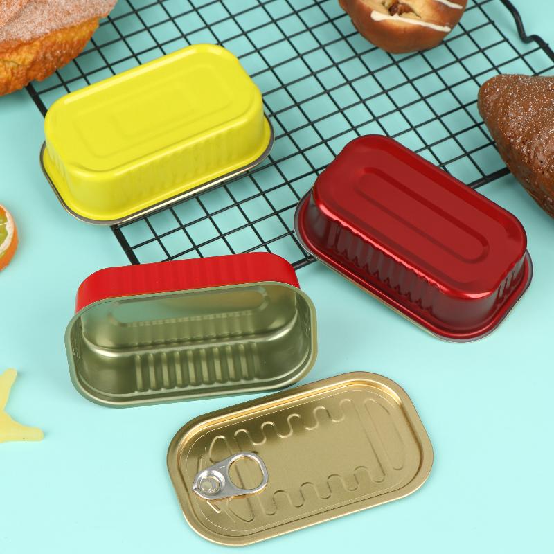 Food Storage Organizer - 2Pcs Rectangular Mini Sealed Metal Tin