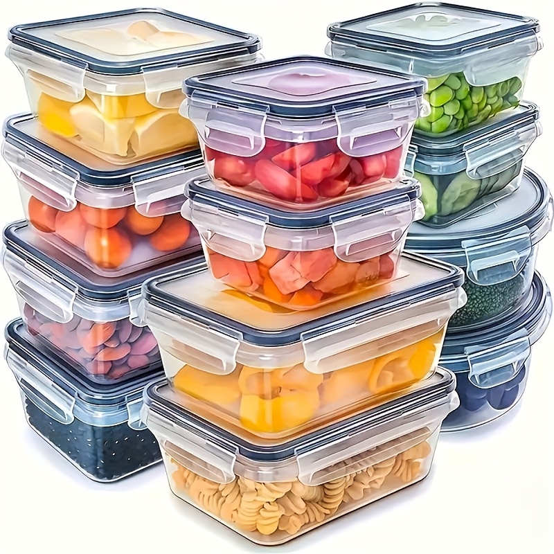 Food Storage Cabinet For Kitchen - 8Pcs Set Includes 4 Containers and