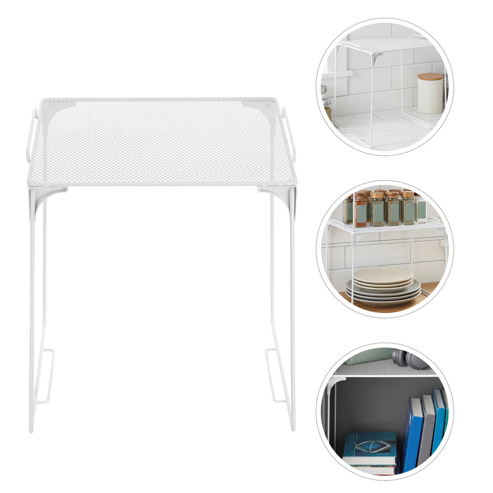 Food Storage Locker - 2Pcs Stackable Metal Mesh Locker Organizer