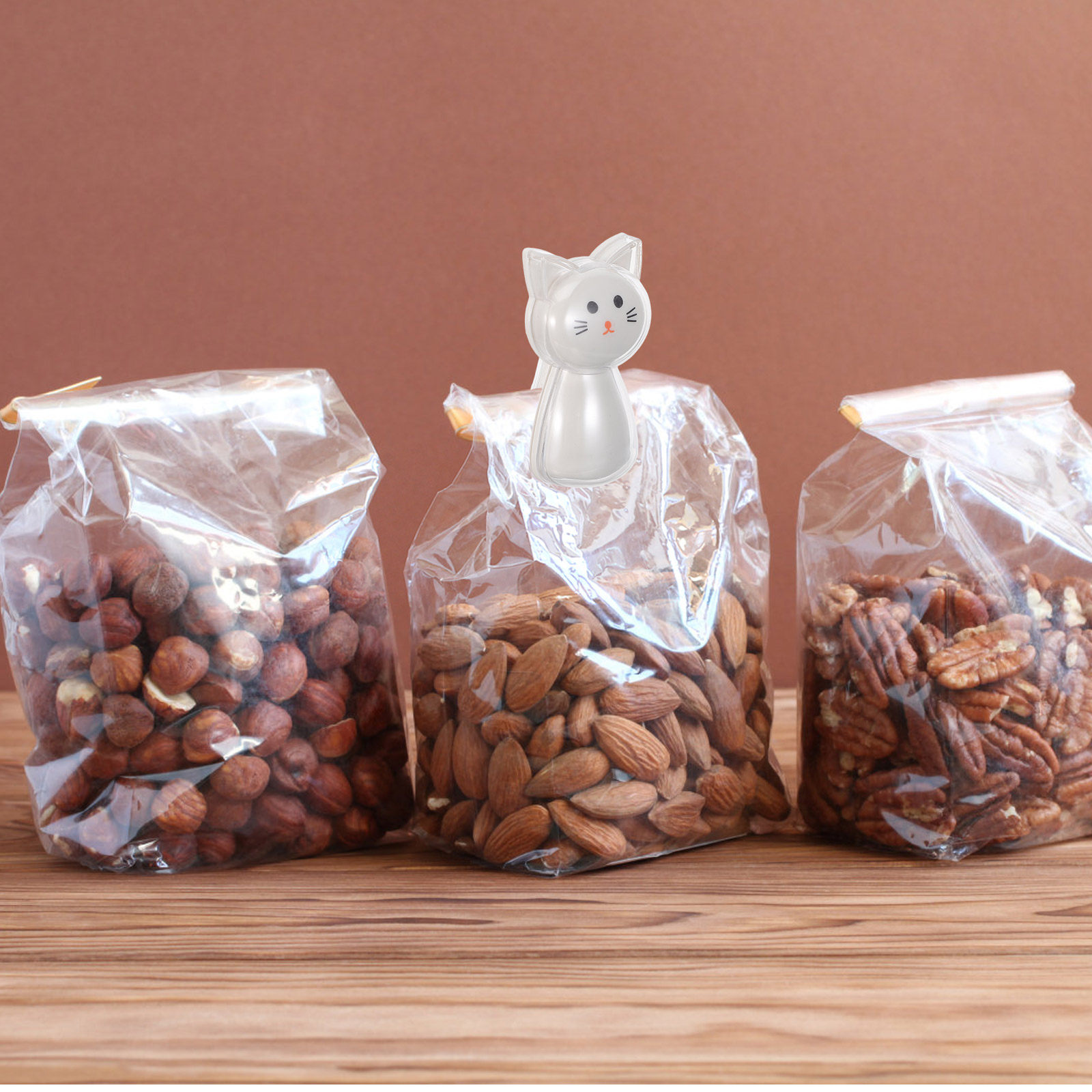 Food Storage Pantry - 2Pcs Adorable Cat Snack Bag Clips