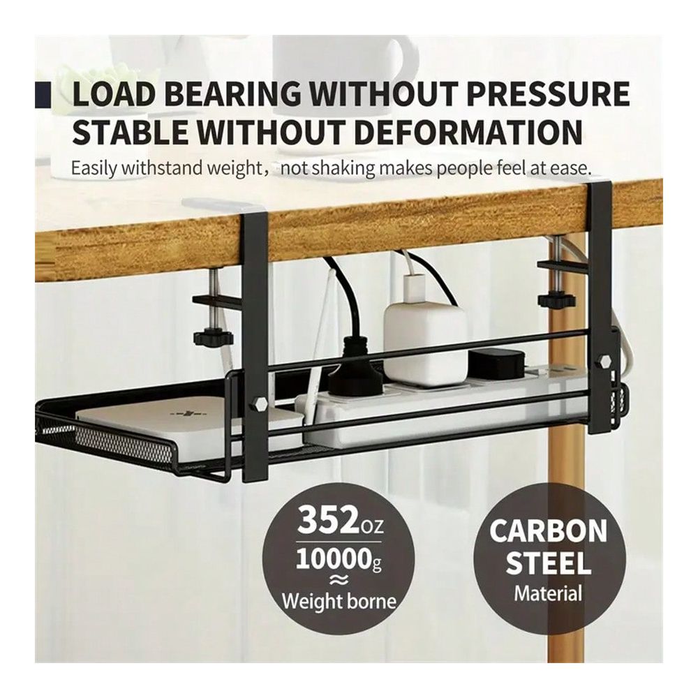 Food Storage Organizer - Desk Storage Shelf Basket, Office Desk