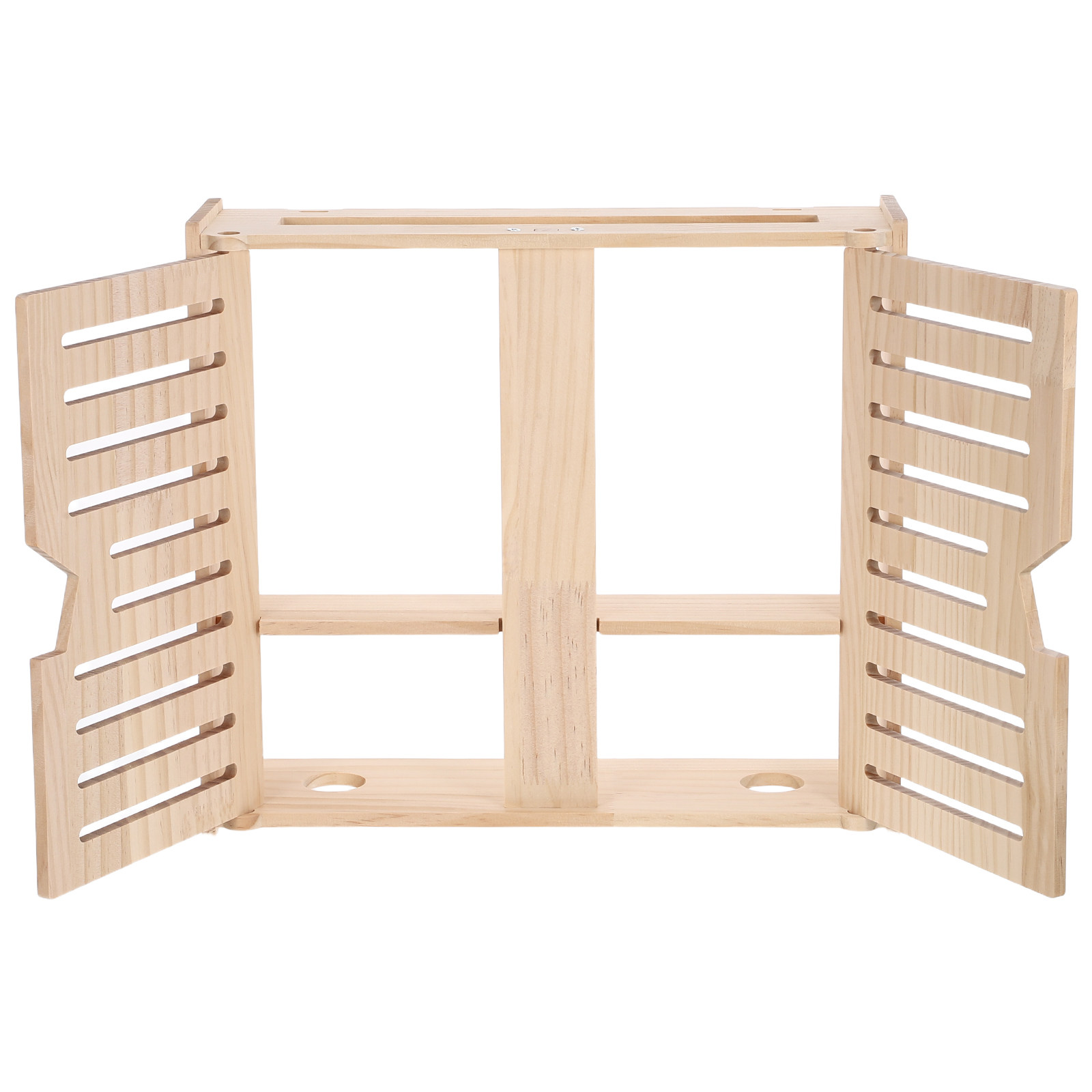 Food Storage Organizer - Natural Wood Router Storage Cabinet Wall
