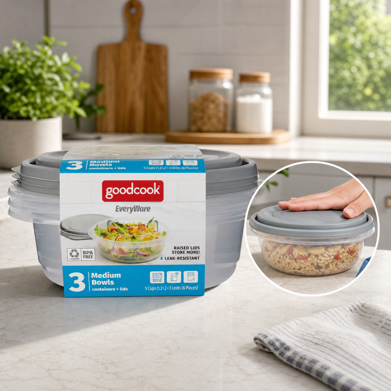 6pcs Round 5 Cup Food Storage  - Food Storage Pantry 评论和价格