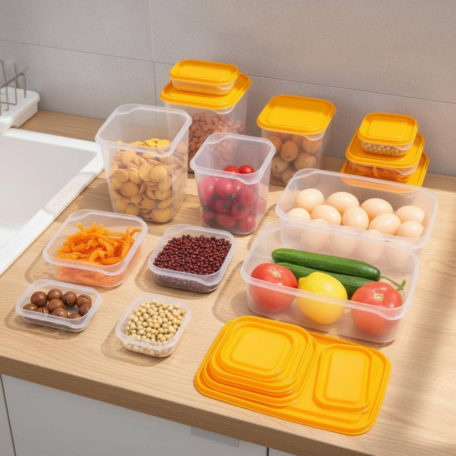 17 Pieces Fridge Storage Box S - Food Storage Containers With Lids 评论和价格