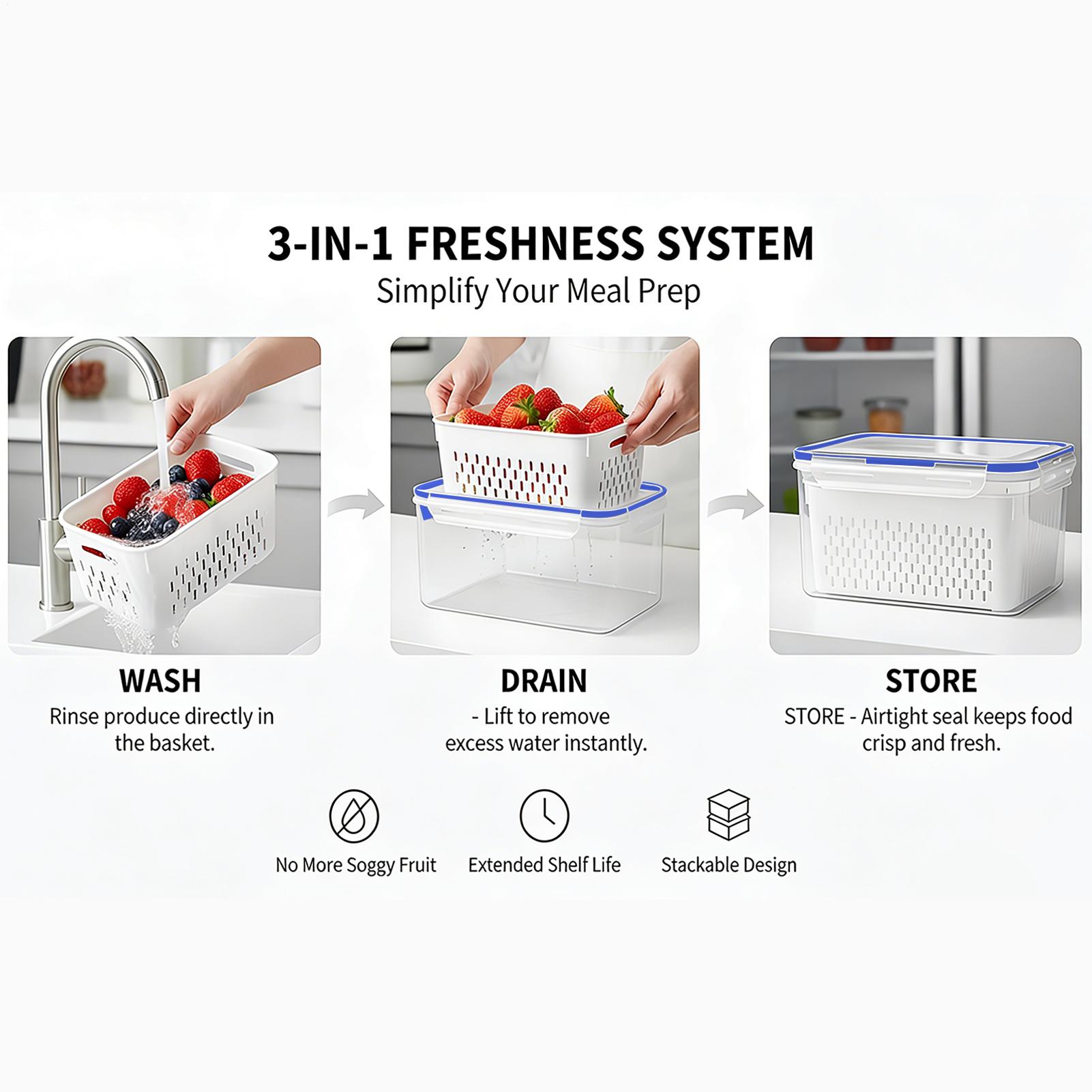 4 In 1 Food Storage Container  - Food Storage Plastic 评论和价格