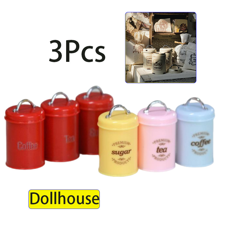 3Pcs Miniature Dollhouse Mini  - Food Storage Plastic 评论和价格