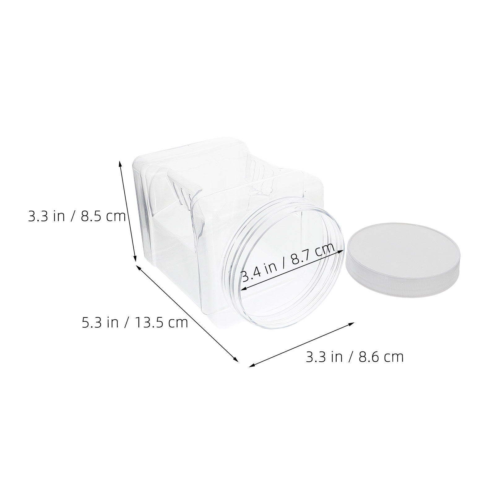 6Pcs Transparent Square Canist - Food Storage Plastic 评论和价格
