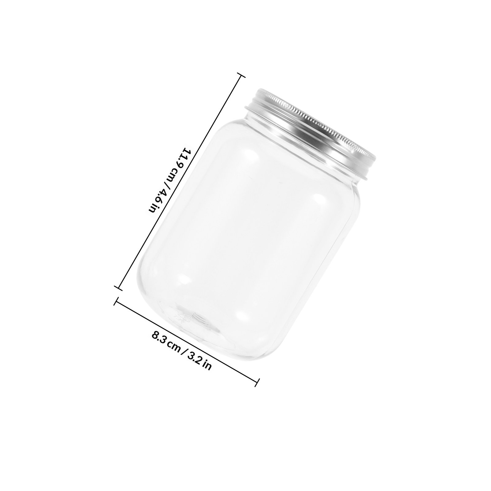 4Pcs Clear Plastic Jars with A - Food Storage Jars With Lids 评论和价格
