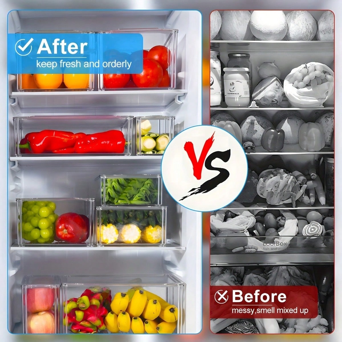 7/14 Pack Stackable Fridge Org - Food Storage Cabinet For Kitchen 评论和价格
