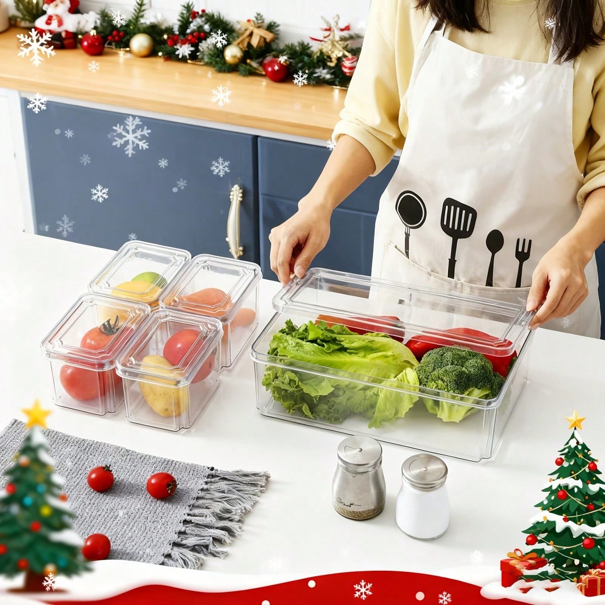 7/14 Pack Stackable Fridge Org - Food Storage Cabinet For Kitchen 评论和价格
