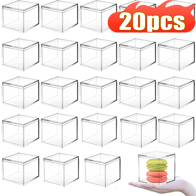 1-20pcs Transparent Acrylic Bo - Xmas Food Storage Containers 评论和价格