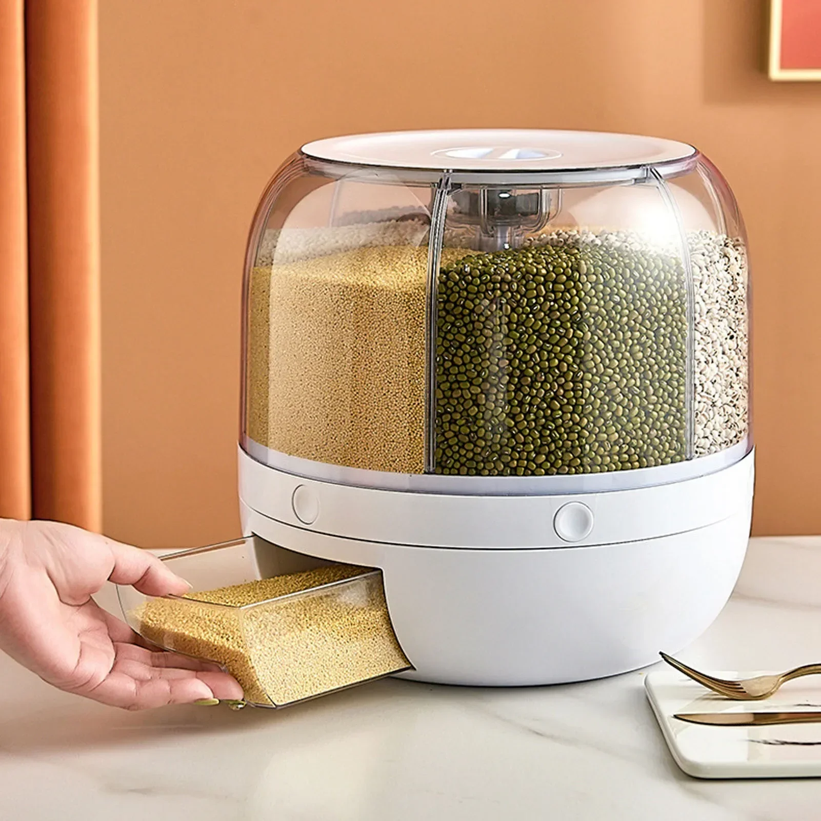 6-Compartment 360° Rotating Ai - Food Storage Pantry 评论和价格