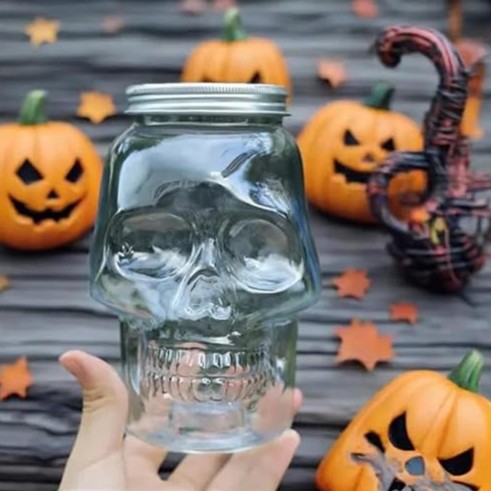 Spooky Skull storage Jars with - Xmas Food Storage Containers 评论和价格