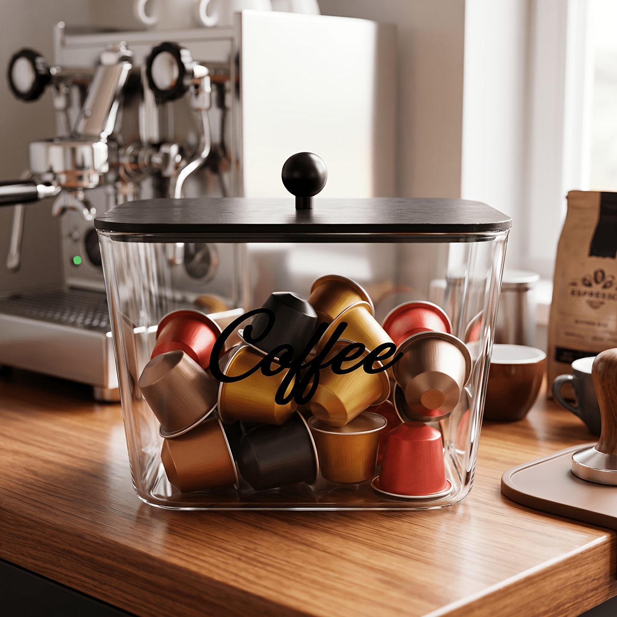 Coffee Pod Holder with Lids Pl - Food Storage Cabinet For Kitchen 评论和价格