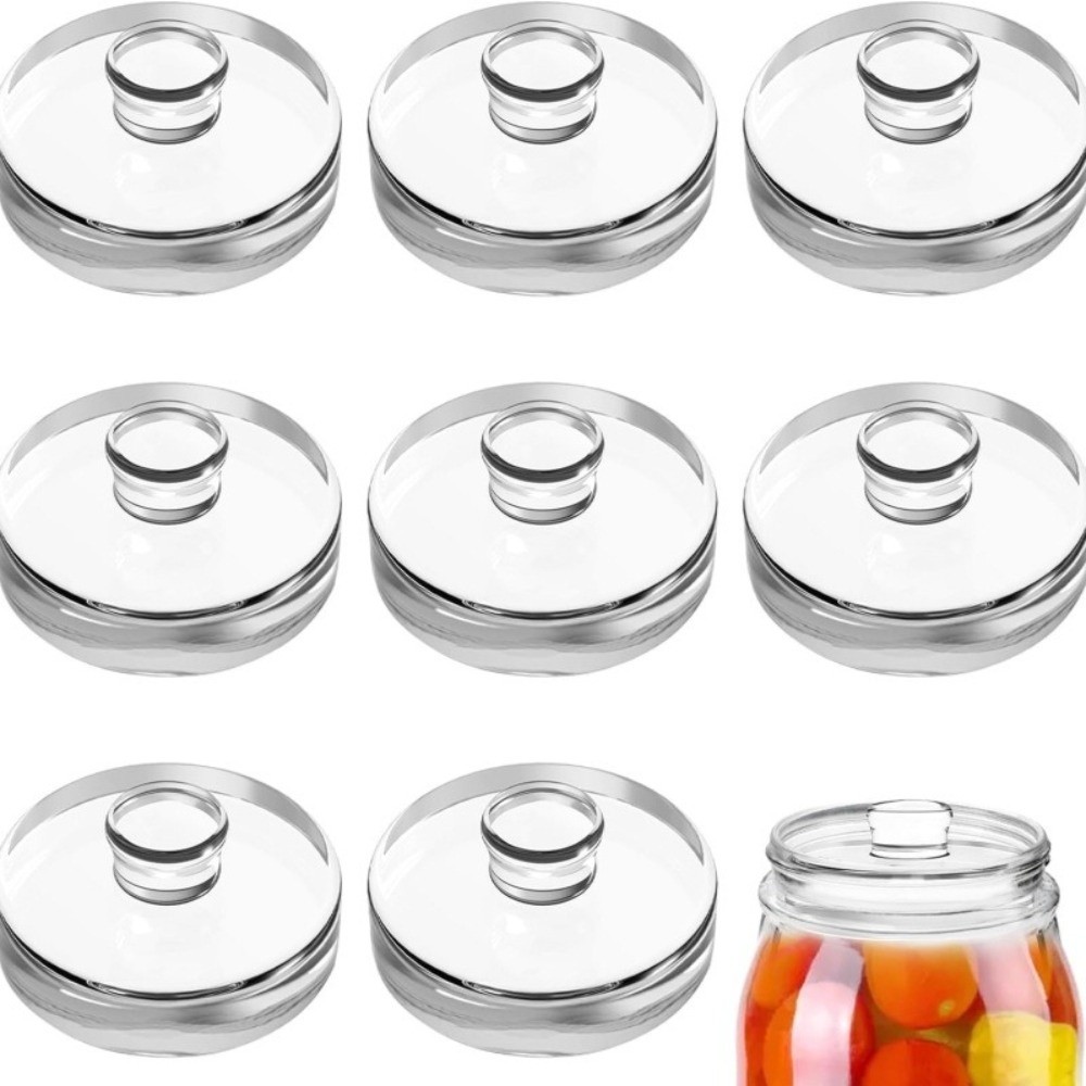 Fermented Glass Weights Clear  - Mason Jar Wide Mouth 评论和价格