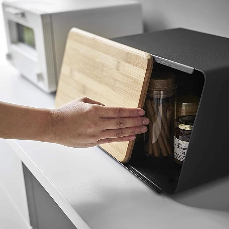 Bamboo Bread Box for Kitchen S - Food Storage Pantry 评论和价格