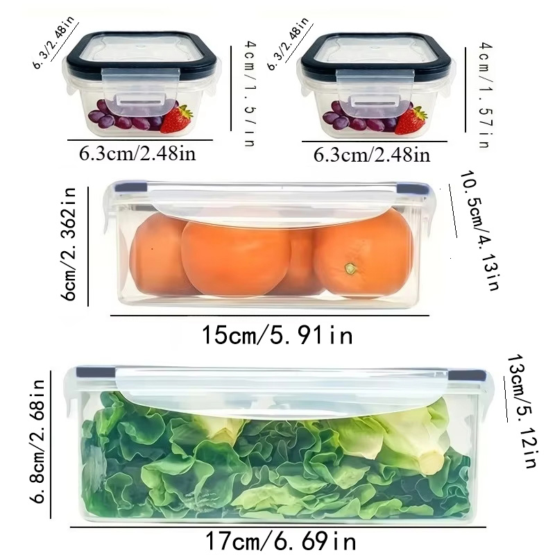 8Pcs Set Includes 4 Containers - Food Storage Cabinet For Kitchen 评论和价格