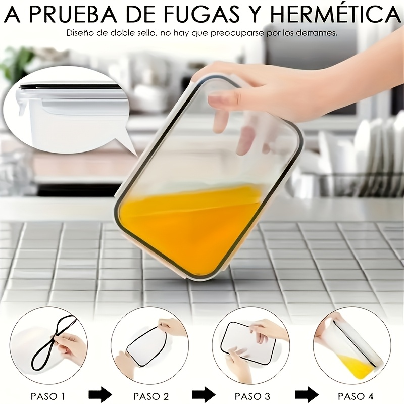 8Pcs Set Includes 4 Containers - Food Storage Cabinet For Kitchen 评论和价格