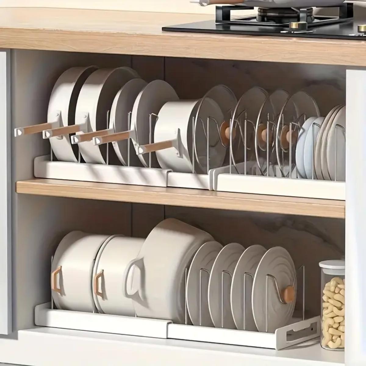 Expandable Kitchen Pot Pan Org - Food Storage Cabinet For Kitchen 评论和价格