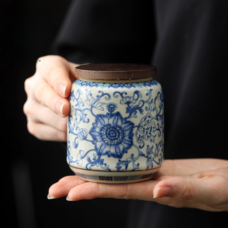 Creative Blue and White Porcel - Food Storage Jars With Lids 评论和价格