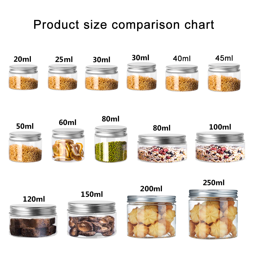 1-10Pcs 20/25/30/40/45-250ml S - Food Storage Jars With Lids 评论和价格