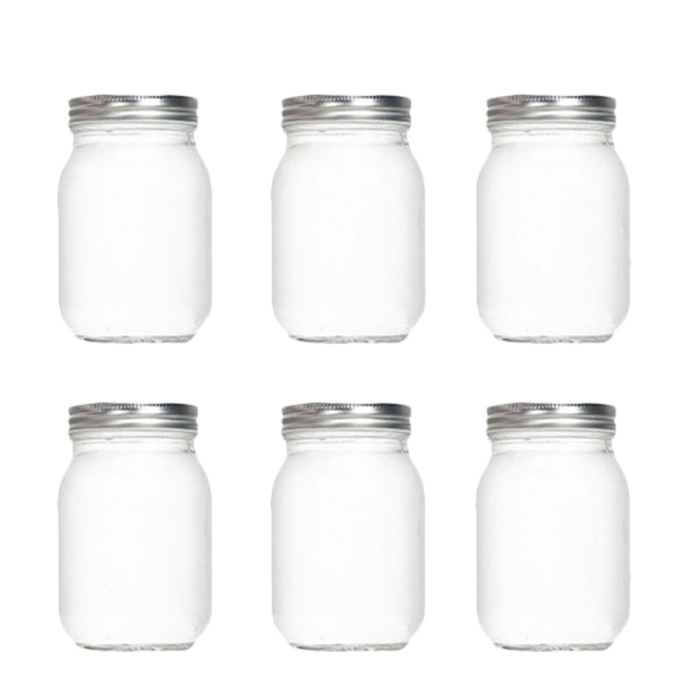 6Pcs Transparent Round Glass J - Food Storage Jars With Lids 评论和价格