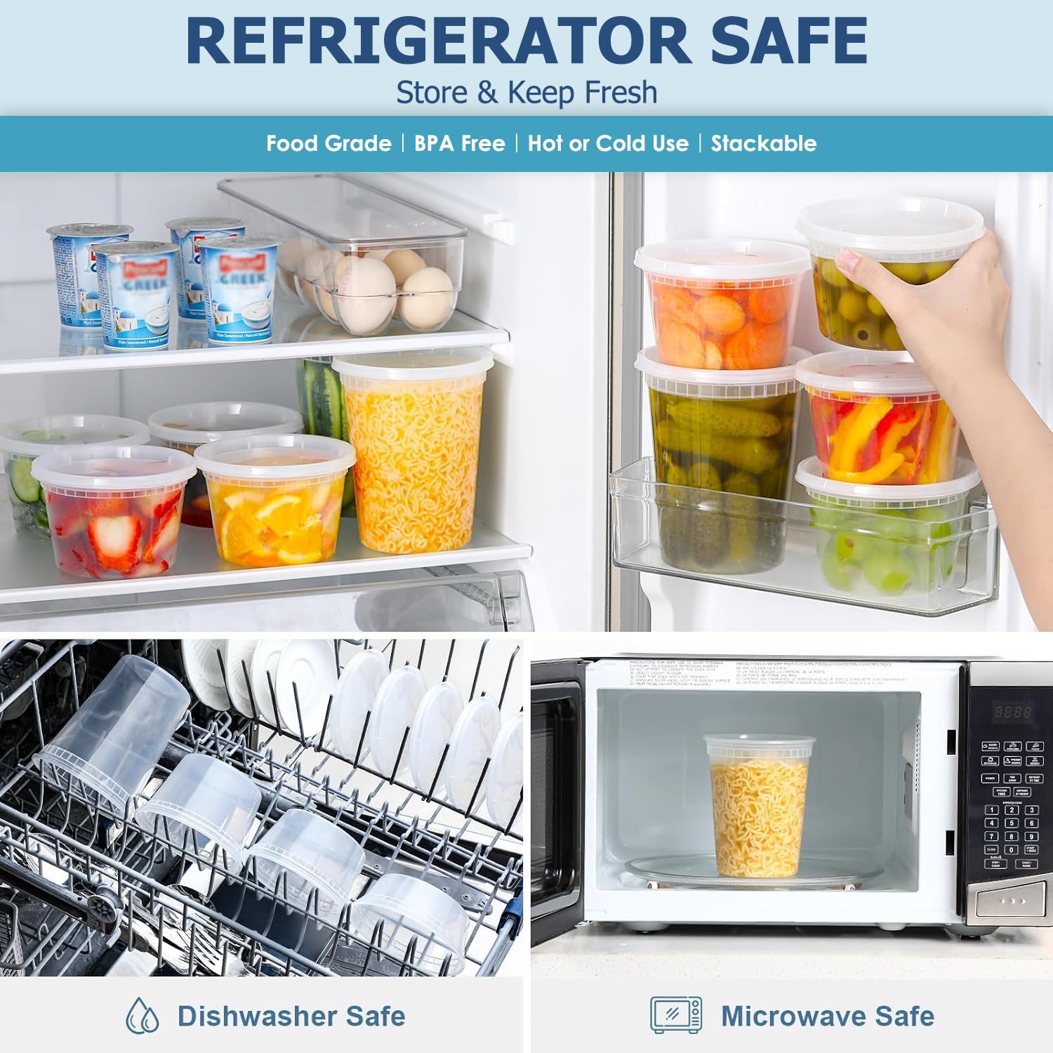 24pcs Deli Food Storage Contai - Food Storage Containers With Lids 评论和价格