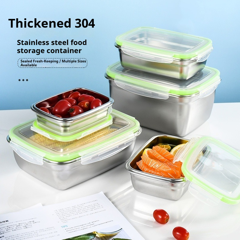 304 Stainless Steel Lunch Box  - Food Storage Containers With Lids 评论和价格