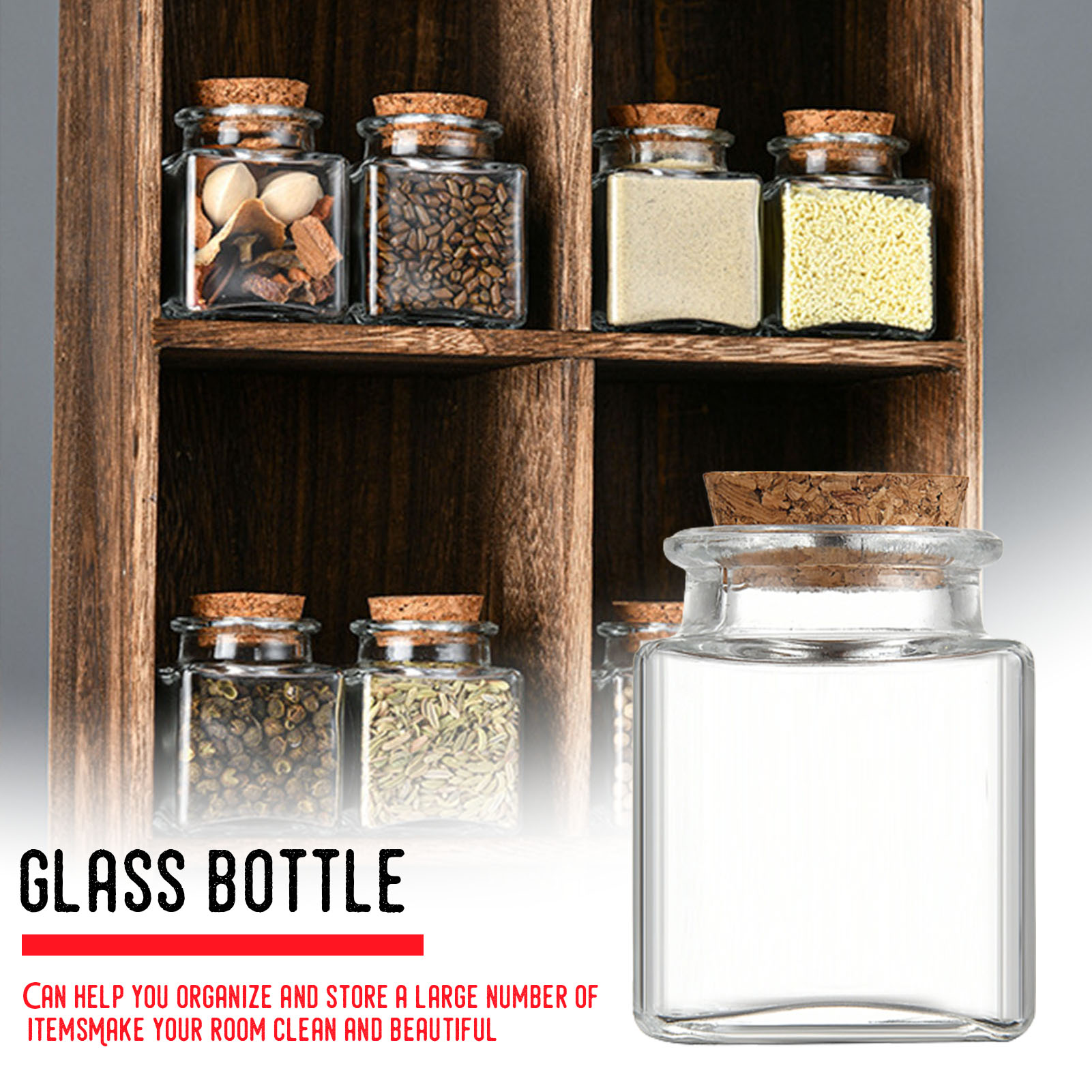 1/5/10Pcs Glass Storage Jars K - Food Storage Jars With Lids 评论和价格
