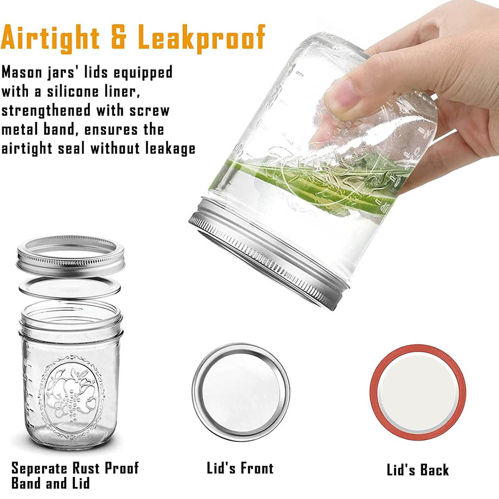 16oz Wide Mouth Mason Jars wit - Mason Jar Wide Mouth 评论和价格