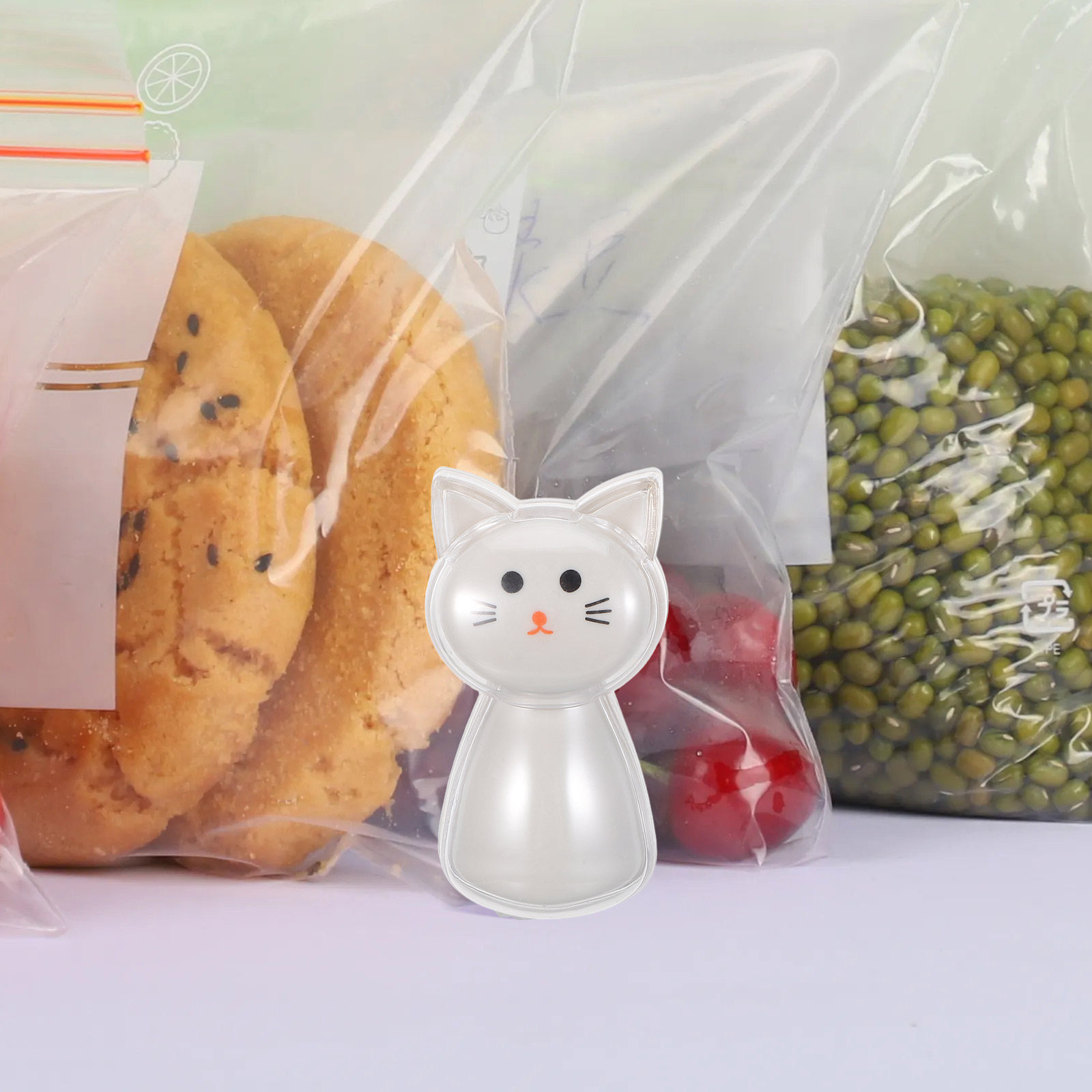 2Pcs Adorable Cat Snack Bag Cl - Food Storage Pantry 评论和价格