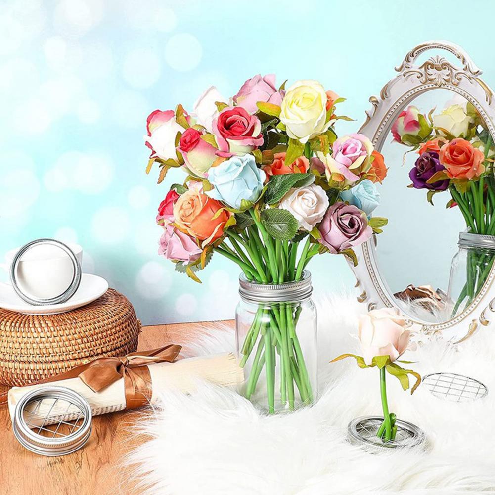 Metal Mason Jar Flower Lid Ins - Mason Jar Wide Mouth 评论和价格