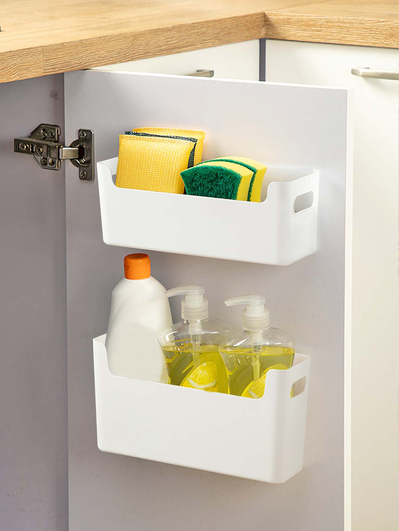 Punch Free Cabinet Door Organi - Food Storage Cabinet For Kitchen 评论和价格