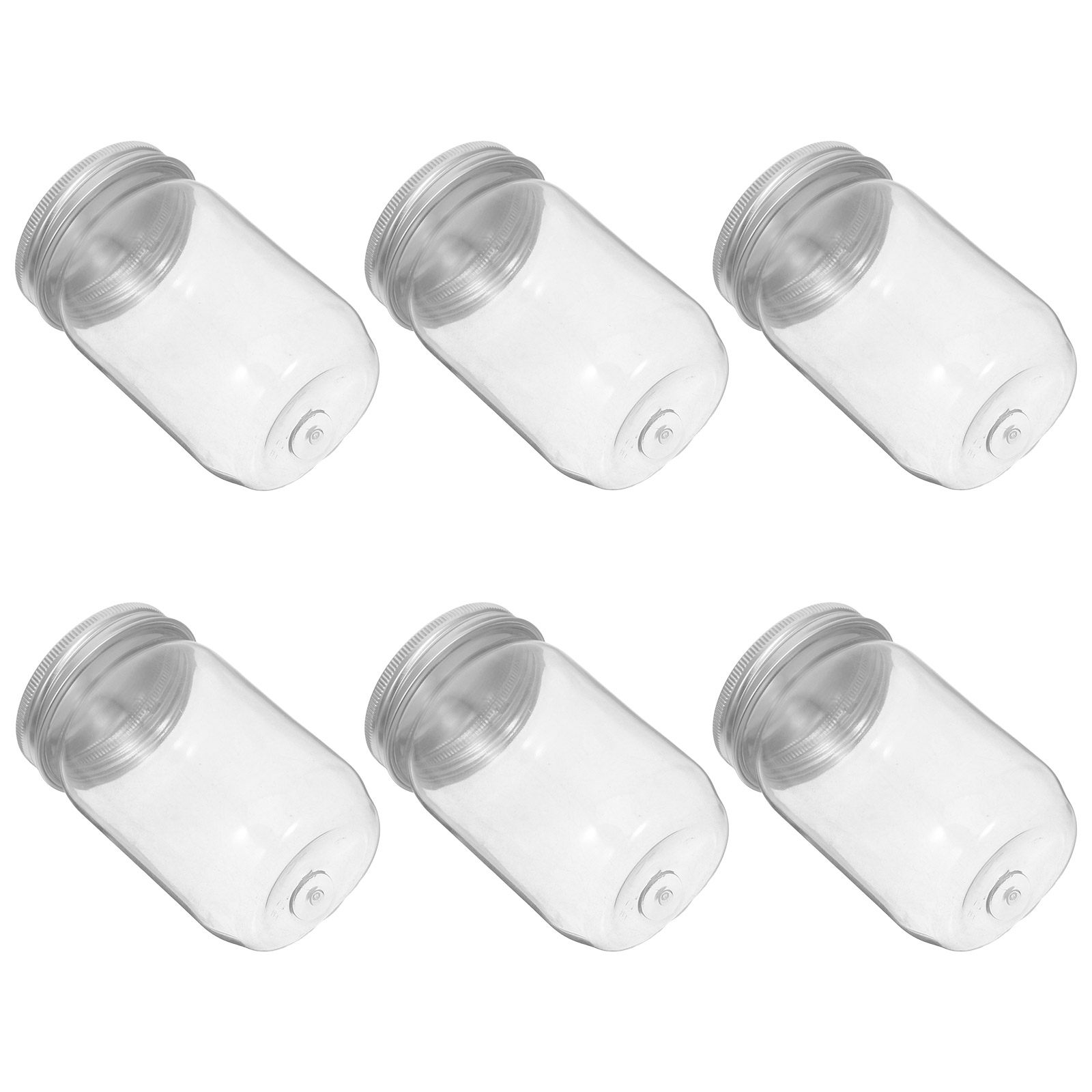 6Pcs Clear Plastic Mason Jars  - Food Storage Plastic 评论和价格