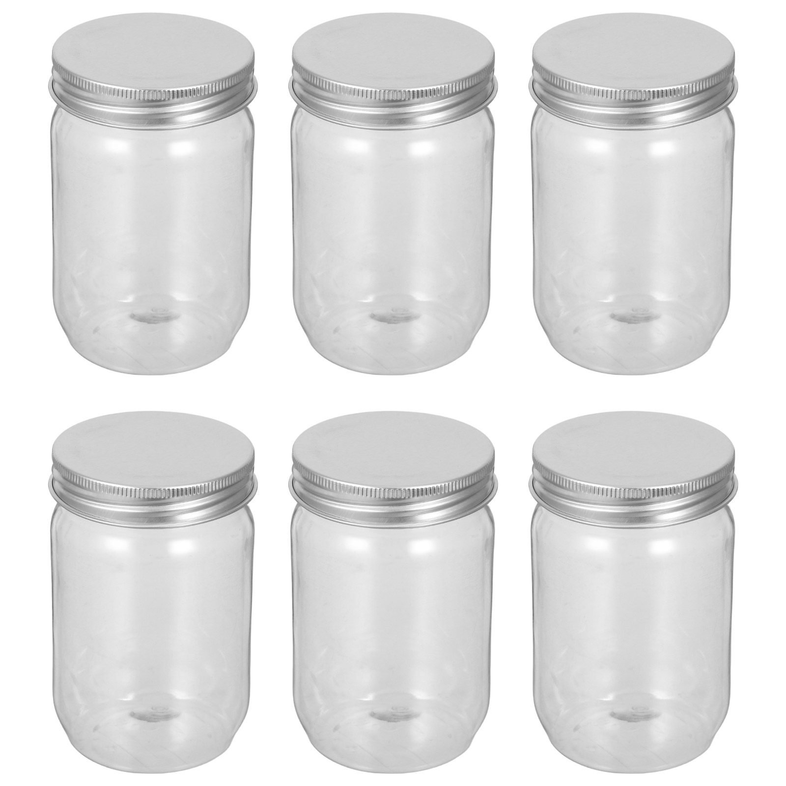 6Pcs Clear Plastic Mason Jars  - Food Storage Plastic 评论和价格