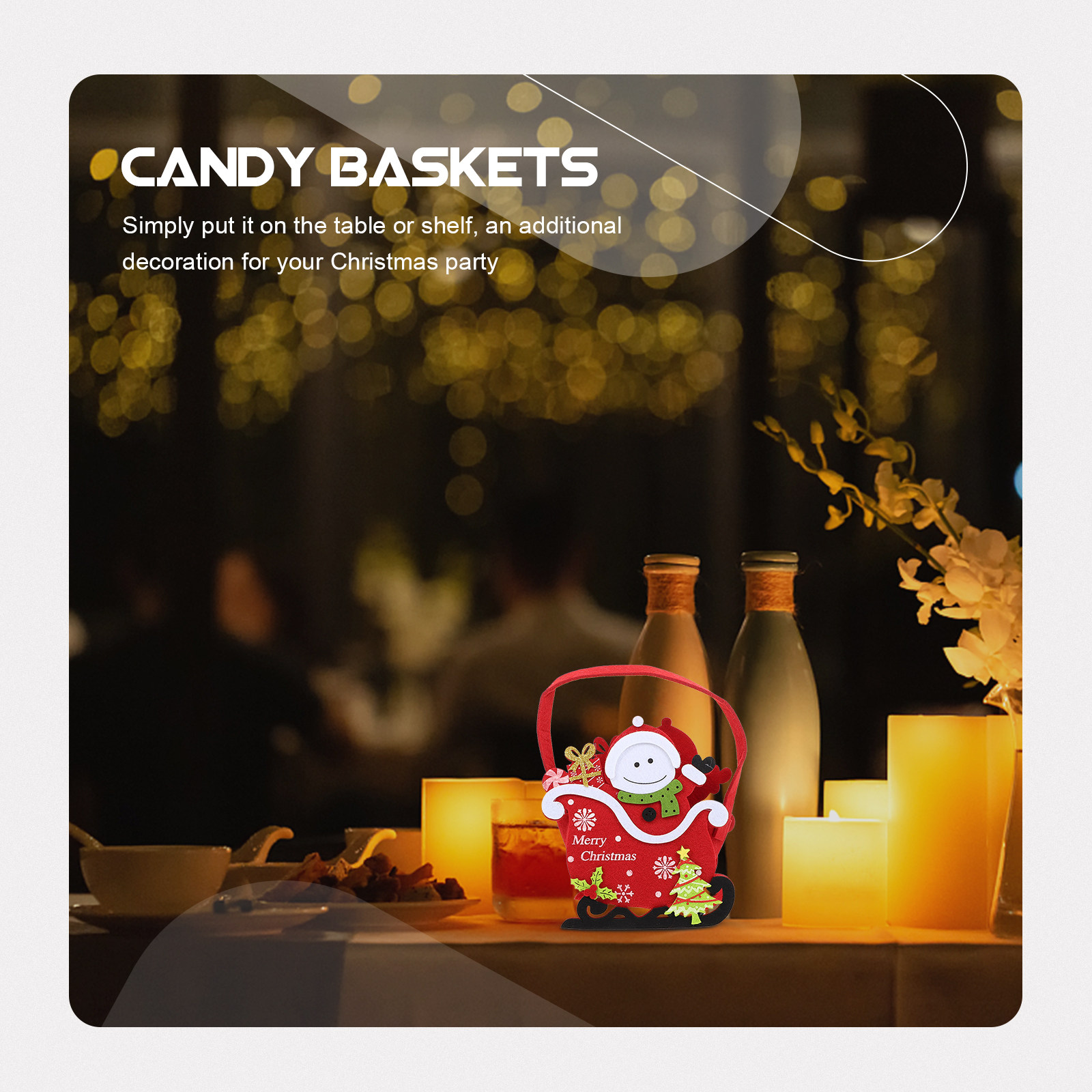 1Pcs Christmas Candy Basket Xm - Xmas Food Storage Containers 评论和价格