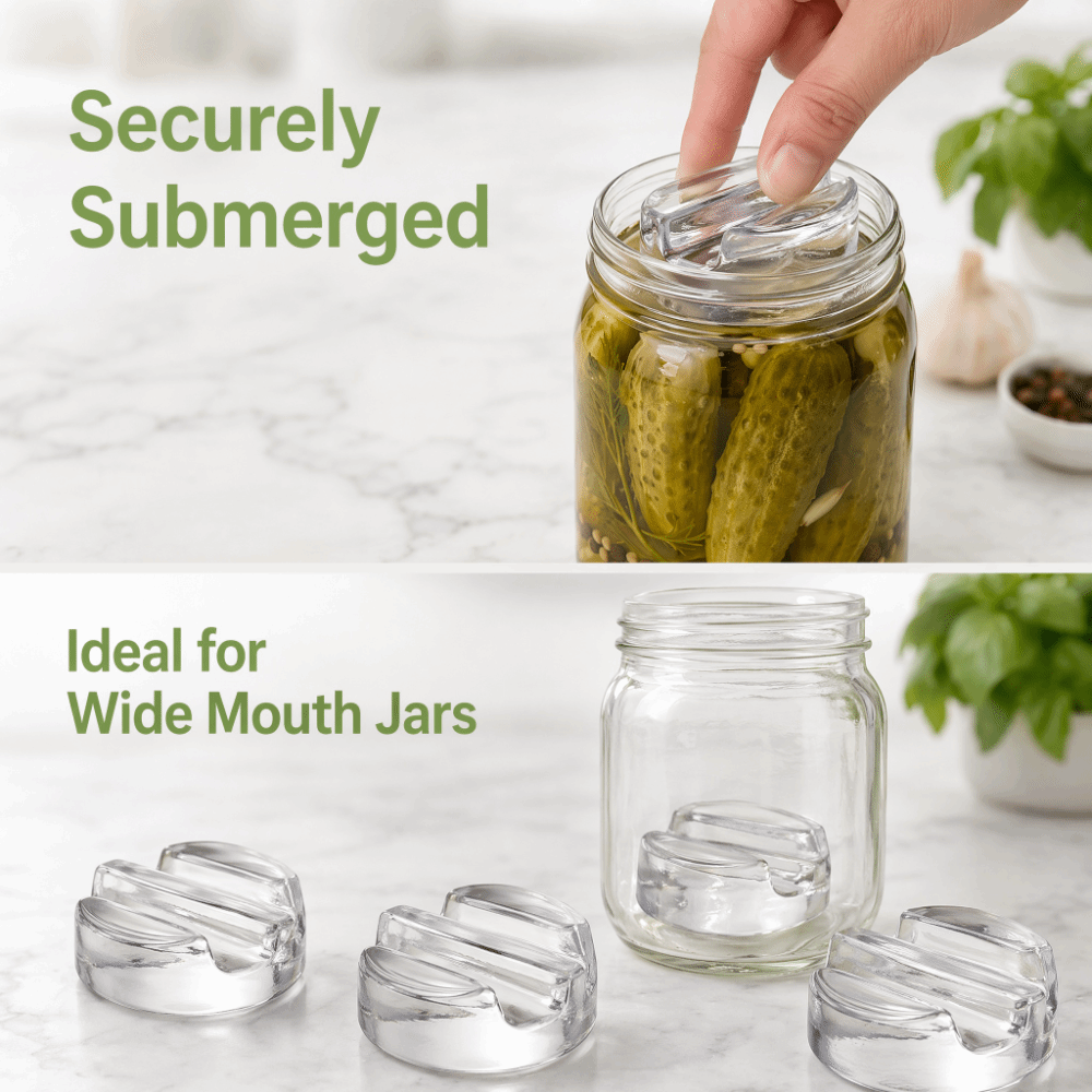 Fermented Glass Weights with H - Mason Jar Wide Mouth 评论和价格
