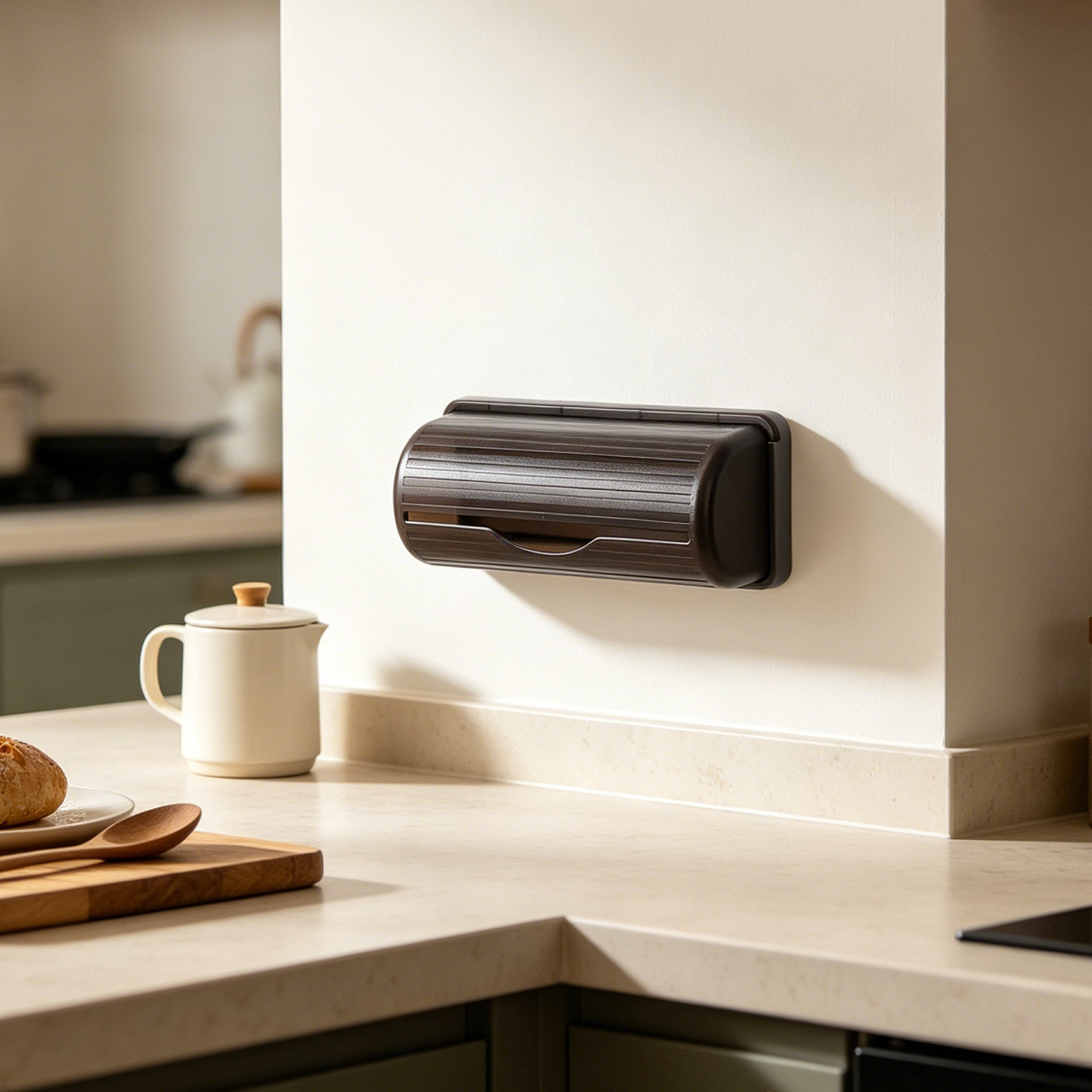 Wall Mounted Trash Bag Holder  - Food Storage Cabinet For Kitchen 评论和价格