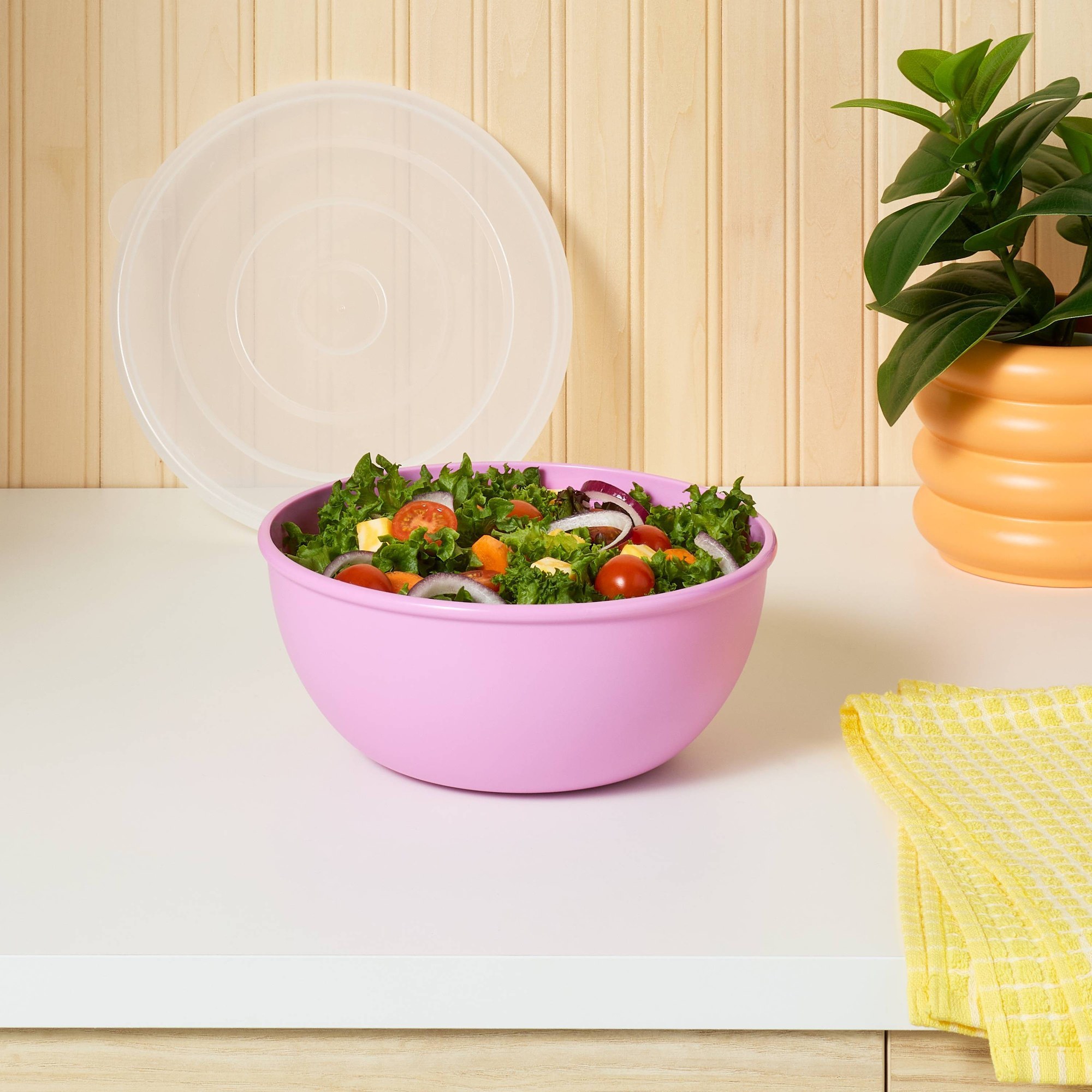 Pink Bowl With Matching Lid, D - Food Storage Containers With Lids 评论和价格