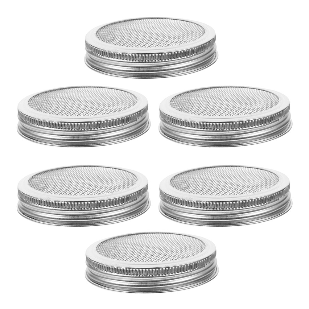 6Pcs Stainless Steel Sprouting - Mason Jar Wide Mouth 评论和价格