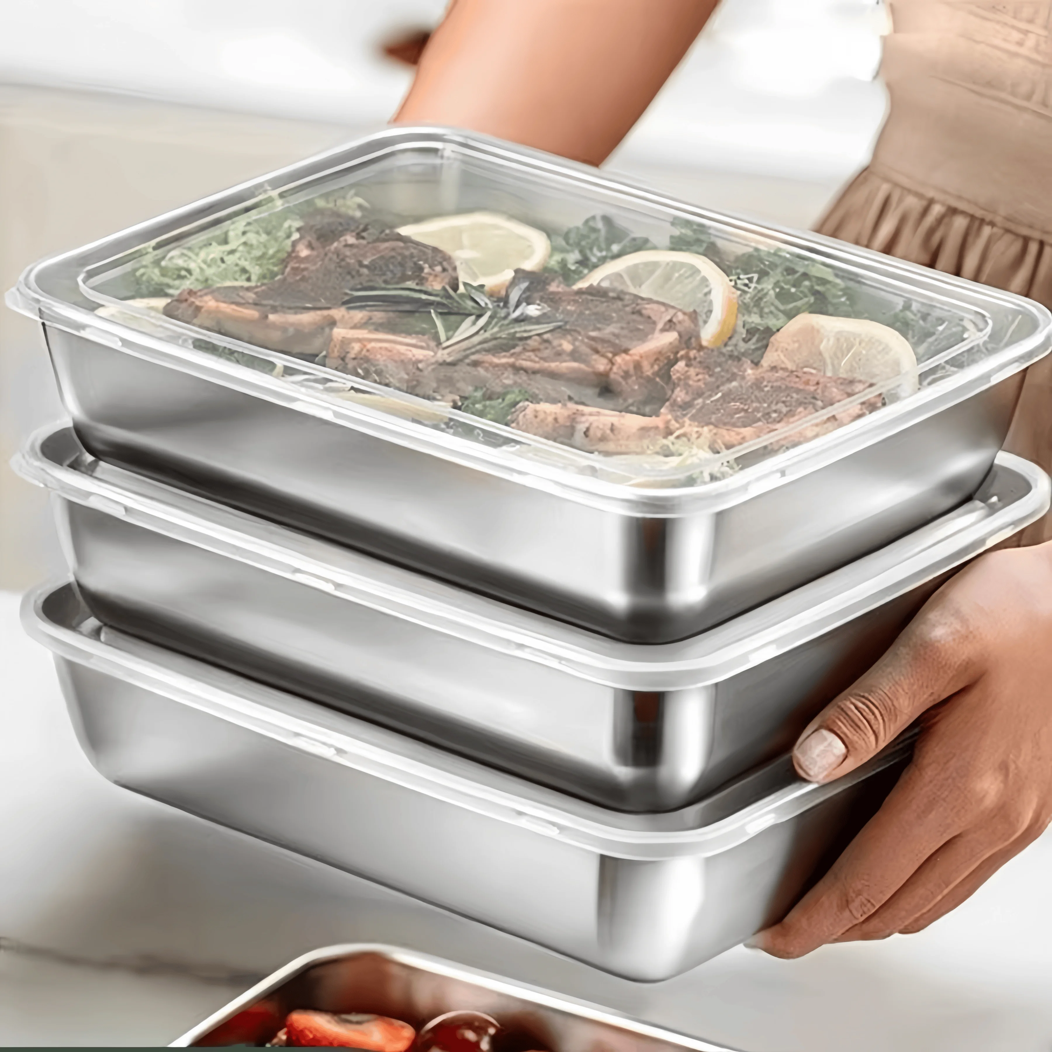 Stainless Steel Sealed Lunch B - Food Storage Containers With Lids 评论和价格